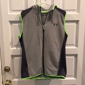 Under armor cold gear vest with hood